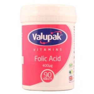 Valupak Vitamins Folic Acid 400ug 90 Tablets