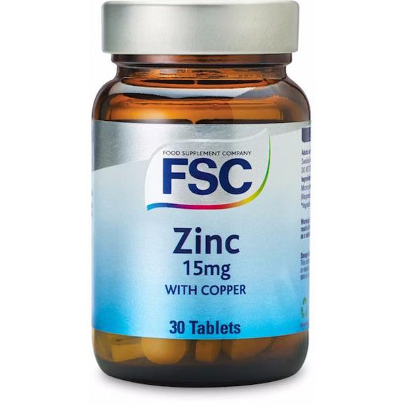 FSC Zinc 15mg with Copper 30 Tablets