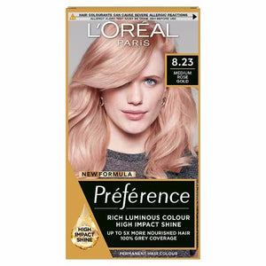 L'Oreal Preference Permanent Colour 8.23 Santorini Medium Rose Gold