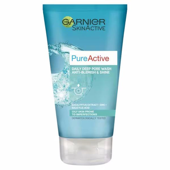 Garnier Skin Naturals Pure Active Anti-Blackhead Deep Pore Wash 150ml