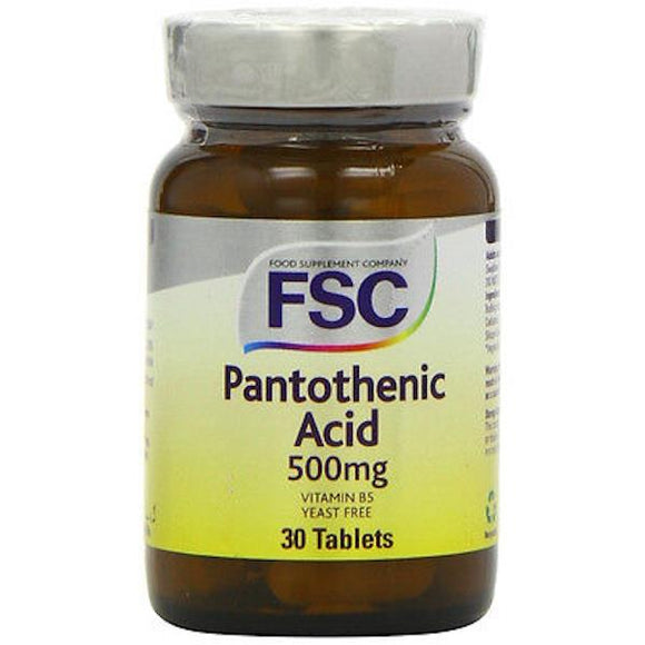 FSC Vitamin B5 Pantothenic Acid 500mg 30 Tablets