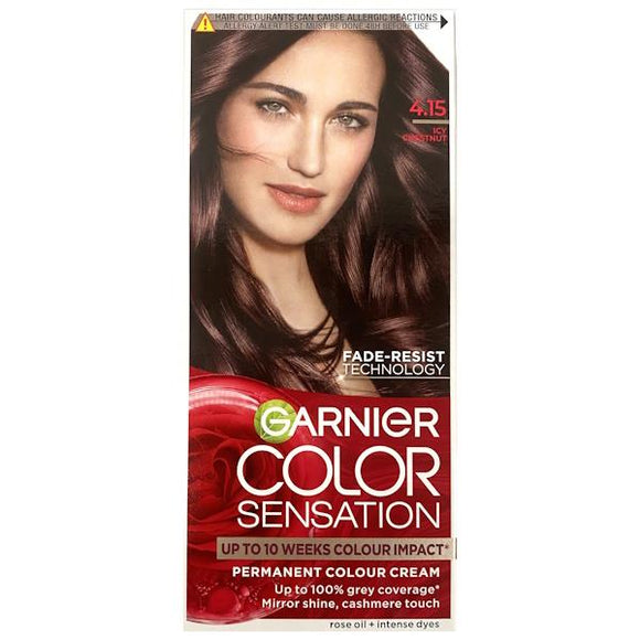Garnier Color Sensation Permanent Colour Cream 4.15 Icy Chestnut