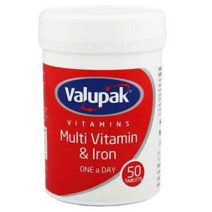 Valupak Vitamins Multivitamin & Iron 50 OAD Tablets
