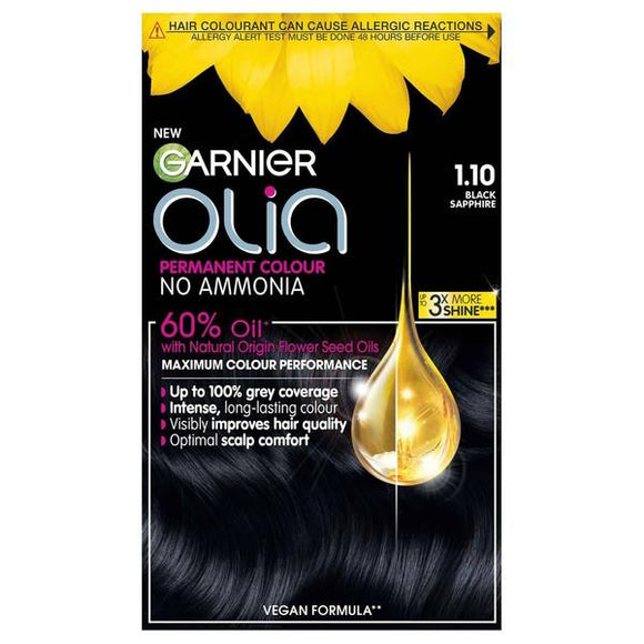 Garnier Olia Permanent Hair Colour 1.10 Black Sapphire