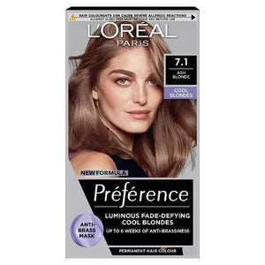 L'Oreal Preference Permanent Colour 7.1 Iceland Ash Blonde