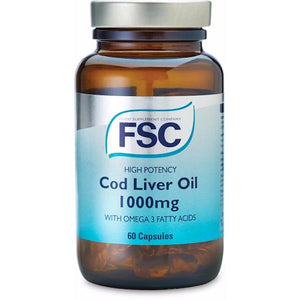 FSC High Potency Cod Liver Oil 1000mg 60 Capsules