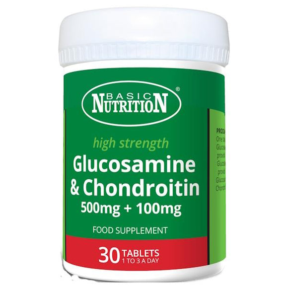 Basic Nutrition High Strength Glucosamine & Chondroitin 30 Tablets