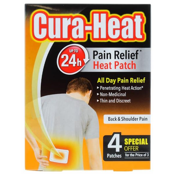 Cura-Heat Pain Relief Back & Shoulder Pain 4 Patches