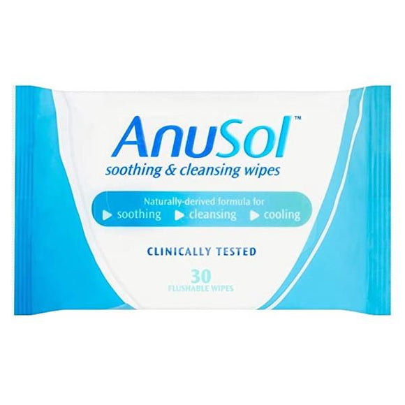 Anusol Soothing & Cleansing 30 Flushable Wipes