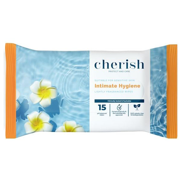 Cherish Intimate Hygiene 15 pH Balanced Wipes