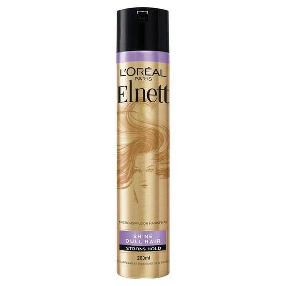 L'Oreal Elnett Hairspray Shine Dull Hair Strong Hold 200ml
