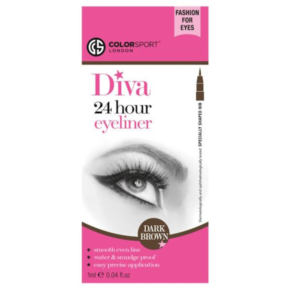 Colorsport Diva 24 Hour Eyeliner Dark Brown