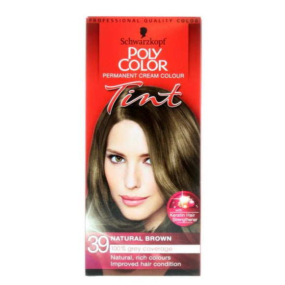Schwarzkopf Poly Color Tint Permanent Cream Colour 39 Natural Brown