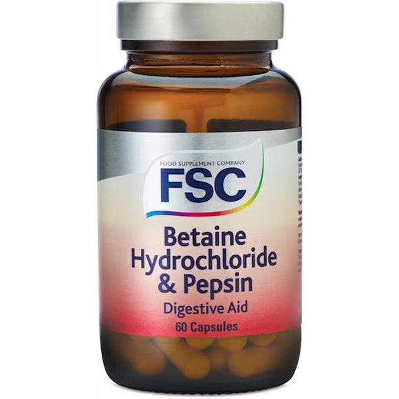 FSC Betaine Hydrochloride & Pepsin 60 Capsules