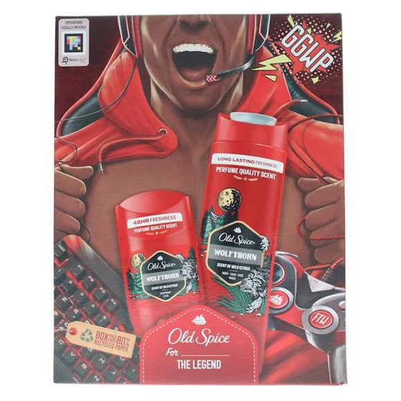 Old Spice The Legend Gift Set Wolfthorn Shower Gel 250ml & Deodorant Stick 50ml