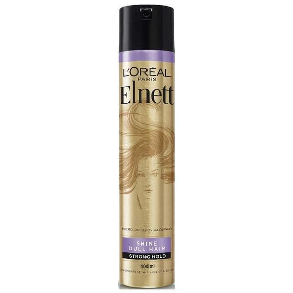 L'Oreal Elnett Hairspray Shine Dull Hair Strong Hold 400ml