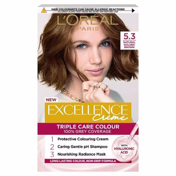 L'Oreal Excellence Creme Triple Care Colour 5.3 Natural Golden Brown