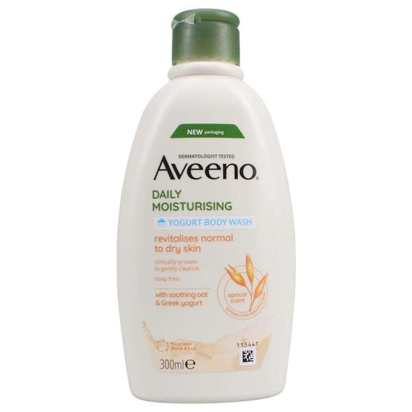 Aveeno Daily Moisturising Yoghurt Body Wash Apricot & Honey 300ml