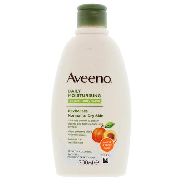 Aveeno Daily Moisturising Yoghurt Body Wash Apricot & Honey 300ml