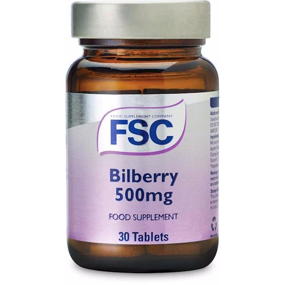 FSC Bilberry 500mg 30 Tablets