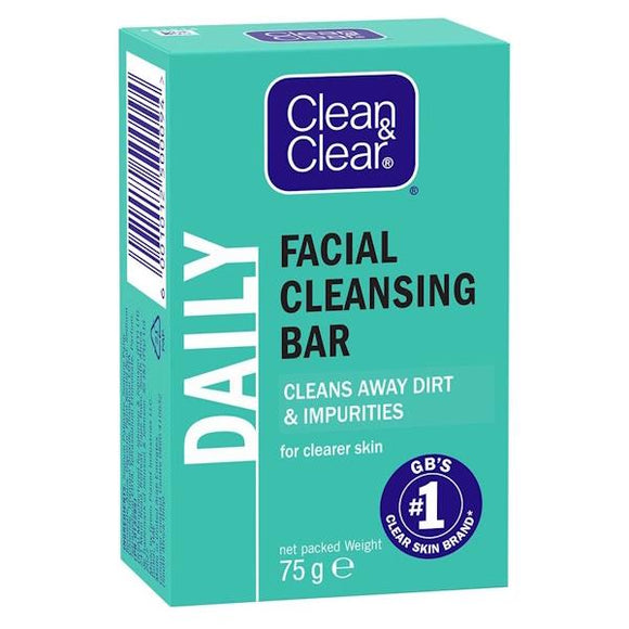 Clean & Clear Daily Facial Cleansing Bar 75g