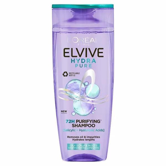 L'Oreal Elvive Hydra Pure 72H Purifying Shampoo 250ml