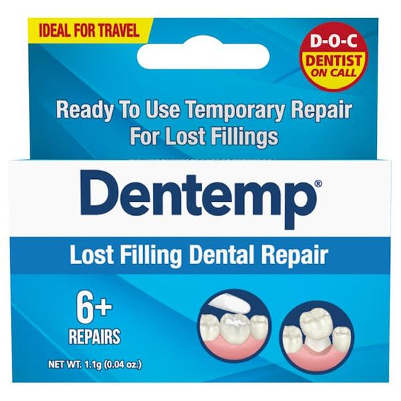 Dentemp Lost Filling Dental Repair 6+ Repairs 1.1g