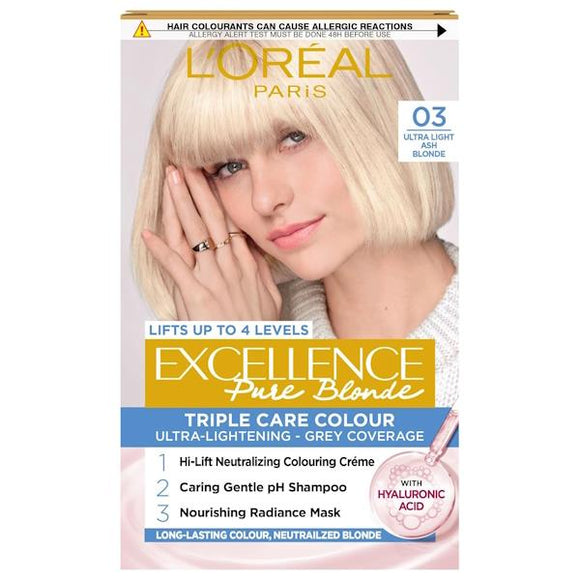 L'Oreal Excellence Pure Blonde Colour 03 Ultra-Light Ash Blonde