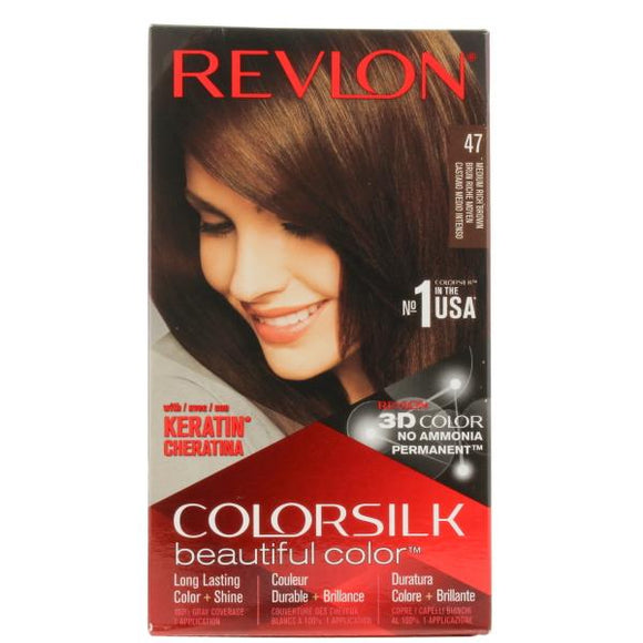 Revlon Colorsilk Permanent Colour 47 Medium Rich Brown