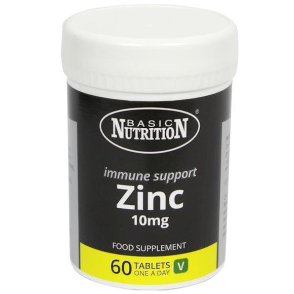 Basic Nutrition Immune Support Zinc 10mg 60 Tablets