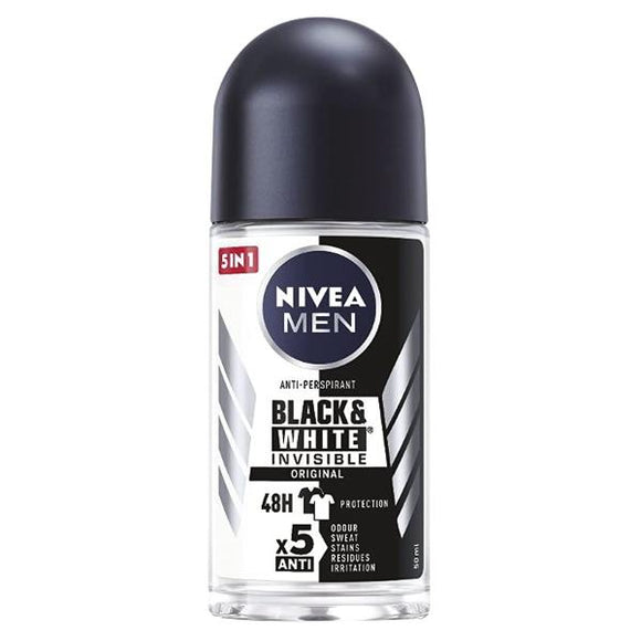 Nivea Men Black & White Invisible Original Anti-Perspirant Roll On 50ml