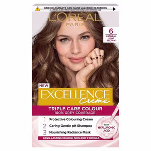 L'Oreal Excellence Creme Triple Care Colour 6 Natural Light Brown