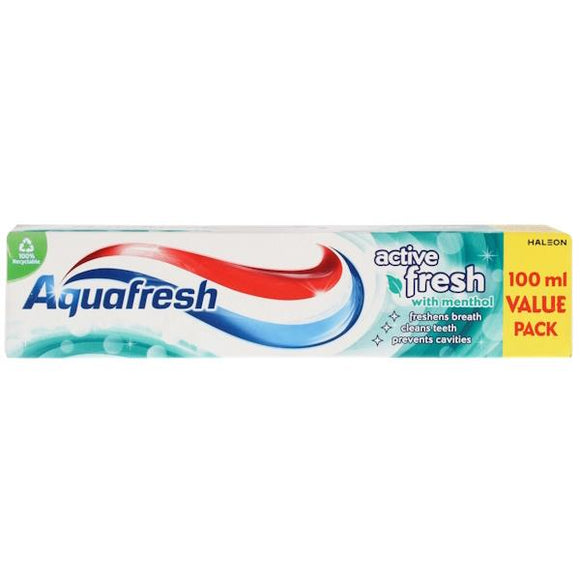 Aquafresh Active Fresh with Menthol Toothpaste 100ml