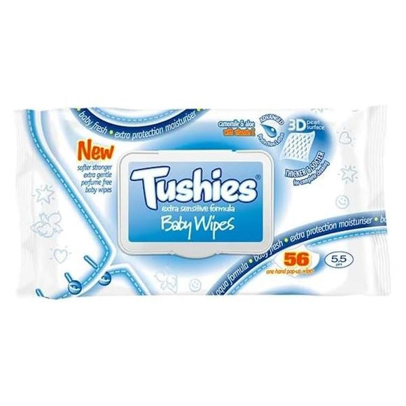 Tushies Baby Wipes Extra Sensitive 56 Wipes