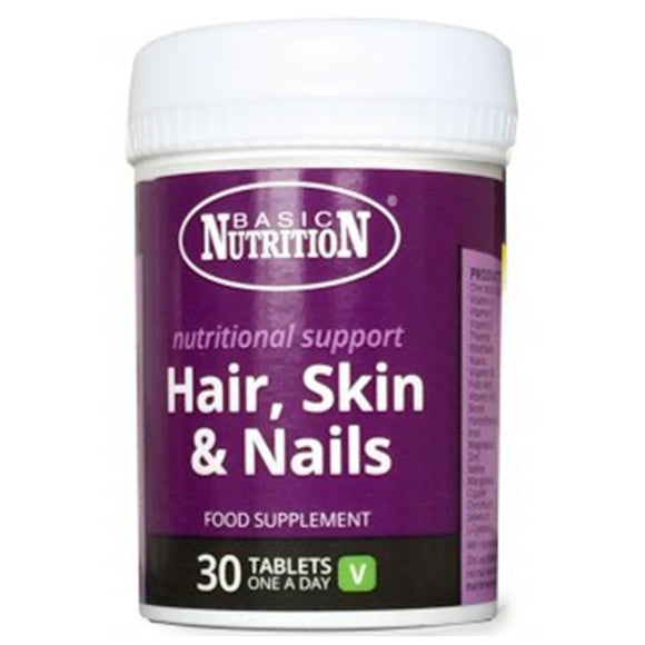 Basic Nutrition Hair Skin & Nails 30 Tablets