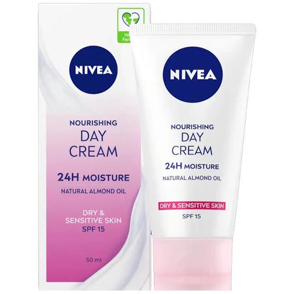 Nivea Nourishing Day Cream Dry & Sensitive Skin SPF15 50ml