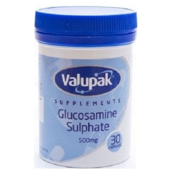 Valupak Supplements Glucosamine Sulphate 500mg 30 Capsules