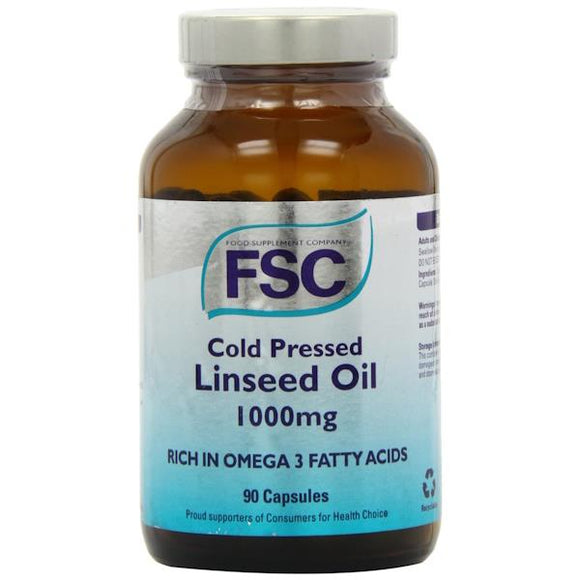 FSC Cold Pressed Linseed Oil 1000mg 90 Capsules