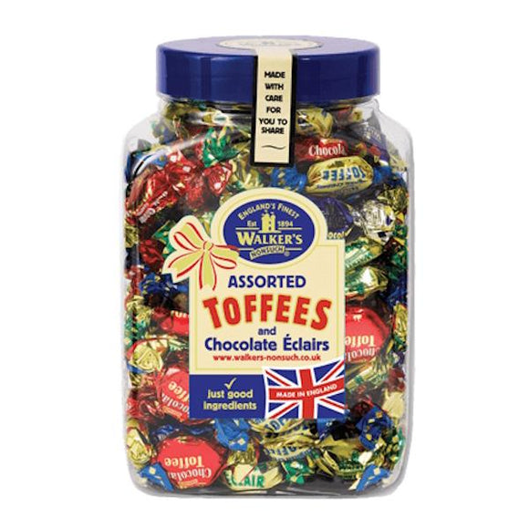 Walker's Nonsuch Assorted Toffees & Chocolate Eclairs Jar 1.25kg