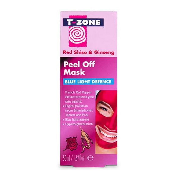 T-Zone Red Shiso & Ginseng Peel Off Mask Blue Light Defense 50ml