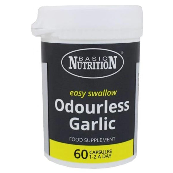 Basic Nutrition Easy Swallow Odourless Garlic 60 Capsules