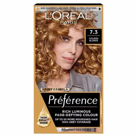 L'Oreal Preference Permanent Colour 7.3 Florida Golden Blonde