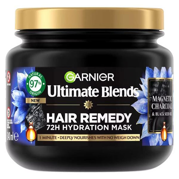 Garnier Ultimate Blends Charcoal Hair Remedy Hydration Mask 340ml