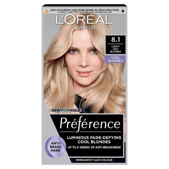 L'Oreal Preference Permanent Colour 8.1 Copenhagen Light Ash Blonde