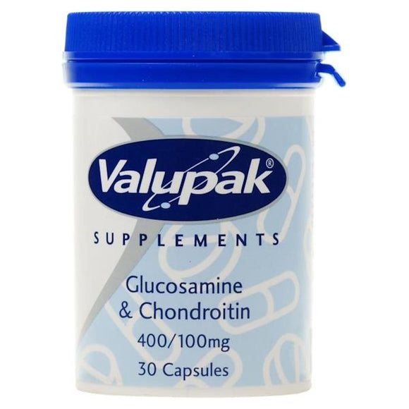 Valupak Supplements Glucosamine & Chondroitin 400/100mg 30 Capsules