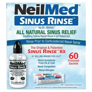 Neilmed Sinus Rinse Kit with 60 Premixed Sachets