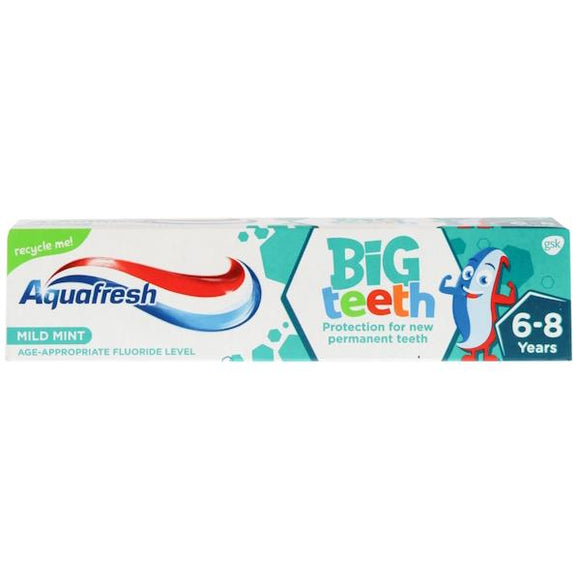 Aquafresh Big Teeth Mild Mint Toothpaste 6-8 Years 50ml