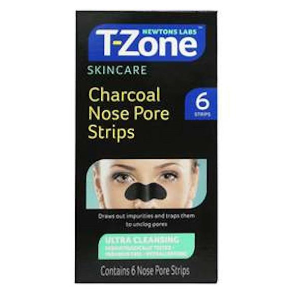 T-Zone Charcoal 6 Nose Pore Strips