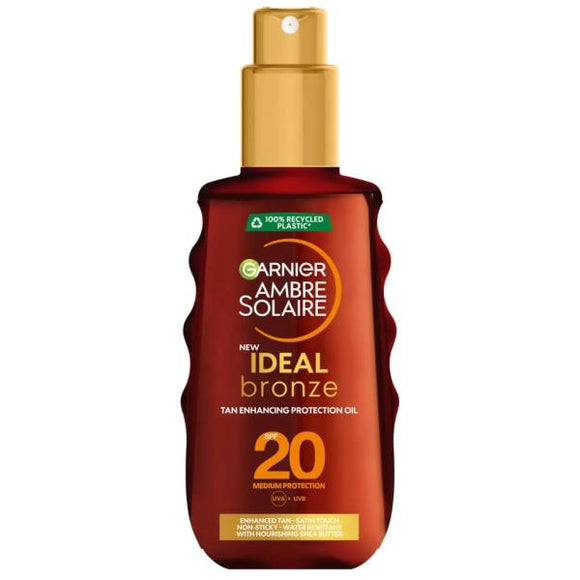 Garnier Ambre Solaire Ideal Bronze SPF20 Tan Enhancing Protection Oil 150ml