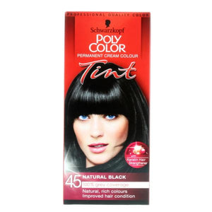 Schwarzkopf Poly Color Tint Permanent Cream Colour 45 Natural Black